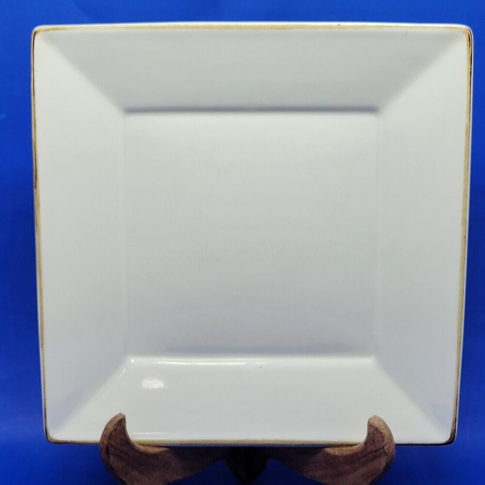 Pottery Barn Asian Square Putty DINNER PLATE 10 1/2"